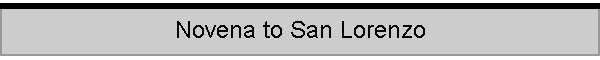 Novena to San Lorenzo